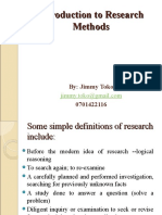 Introduction To Research Jimmy Toko