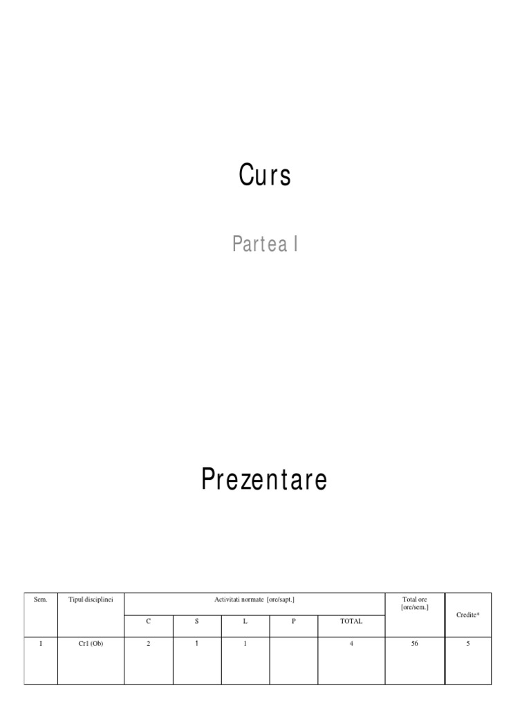 Curs 1 | PDF