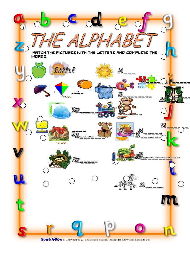 The Alphabet - Worksheet | PDF