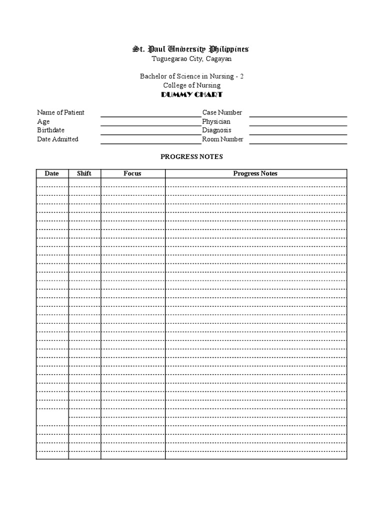 Progress Notes 1 | PDF