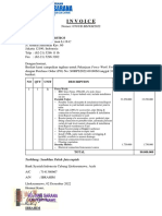 Invoice for Fence Work and Security Shelter Installation