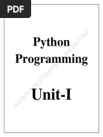 Python Unit 1