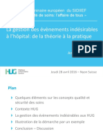 Gestion Des Événements Indésirables À L - Hopital