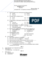 Genetics Paper MCQs and Fill in Blanks