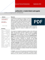 Gestación por sustitución en Chile y legislación comparada