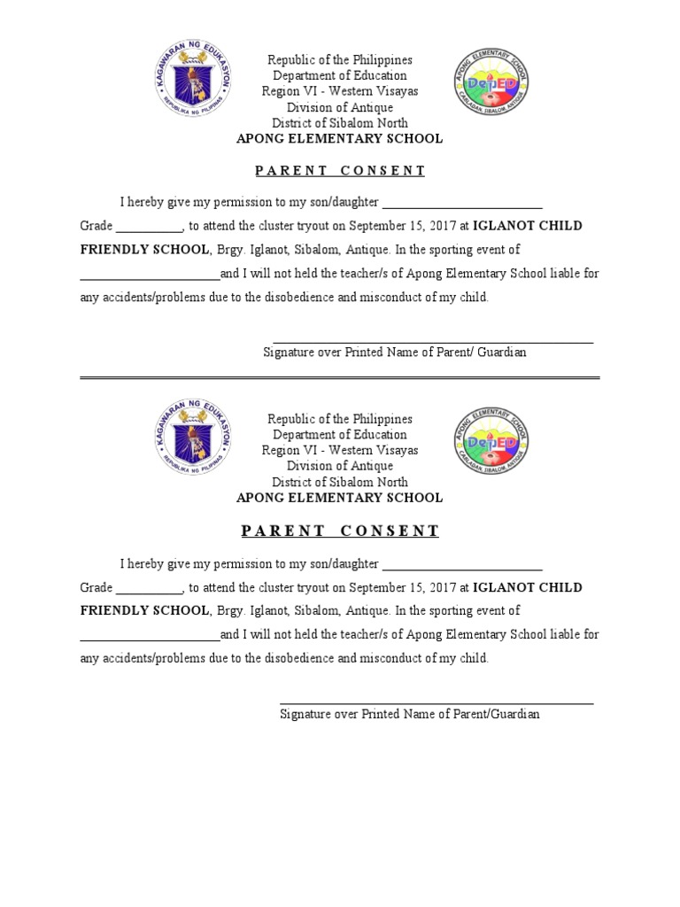Parent Consent for Sports Tryout | PDF | Wellness
