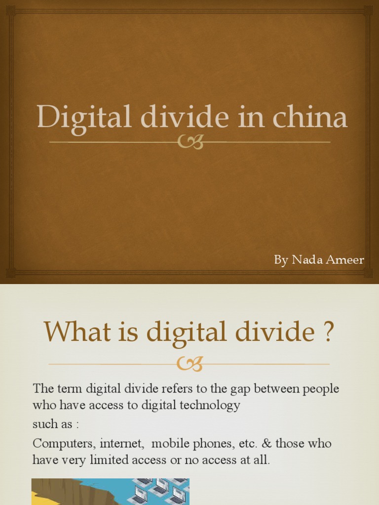 Digital Divide in China PDF