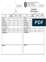 Daily monitoring sheet Binondominium 1