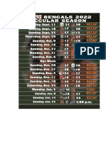 2022 Bengals Schedule Recap Playoffs