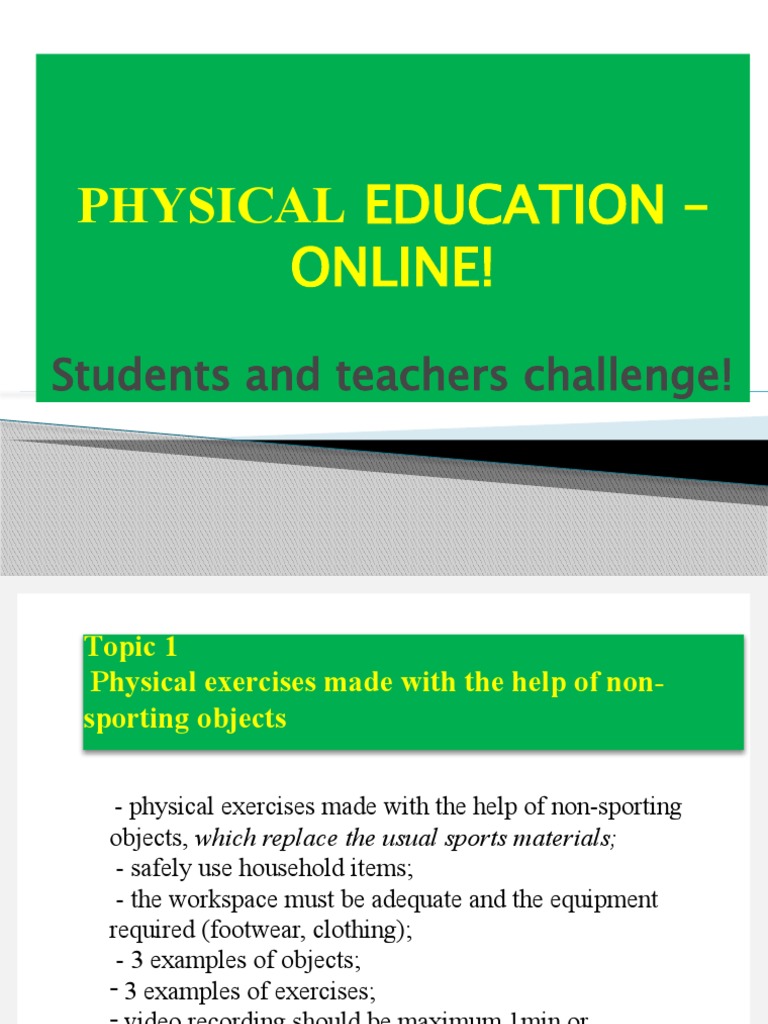 Physical Education Online: A Guide to Developing Whole Body Fitness