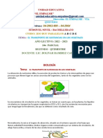 El Transporte en Los Vegetales 2do Bgu 2do Parcial 2do Quimestre 2022 - 2023