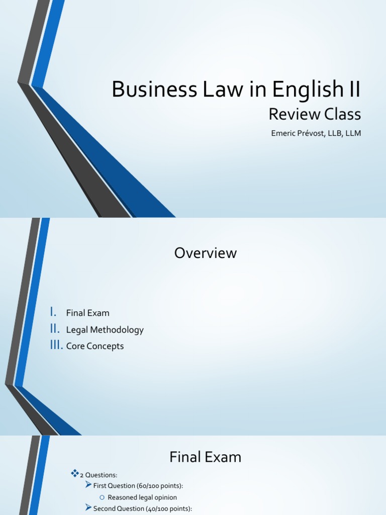 Business Law Exam Review Guide | PDF | Choice Of Law | Common Law