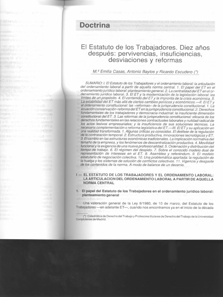 El Estatuto de Los Trabajadores PDF