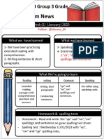 Newsletter and Spelling Test Sheet