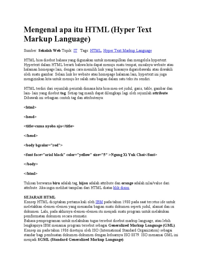 Mengenal apa itu html pdf