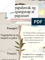 Pagpapalawak NG Pangungusap at Pagsusuri