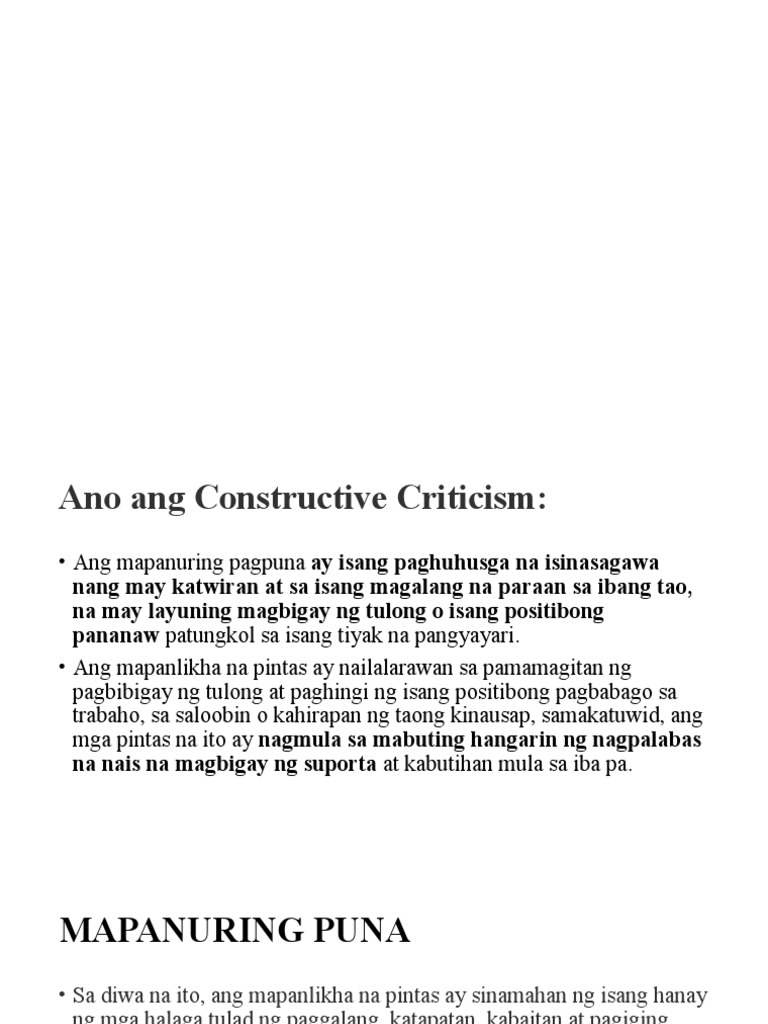 Pagbibigay Puna | PDF