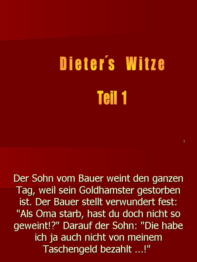 Dieters Witze 1 | PDF