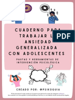 Cuaderno ANSIEDAD GENERALIZADA Adolescentes (PSIKOGUIA)