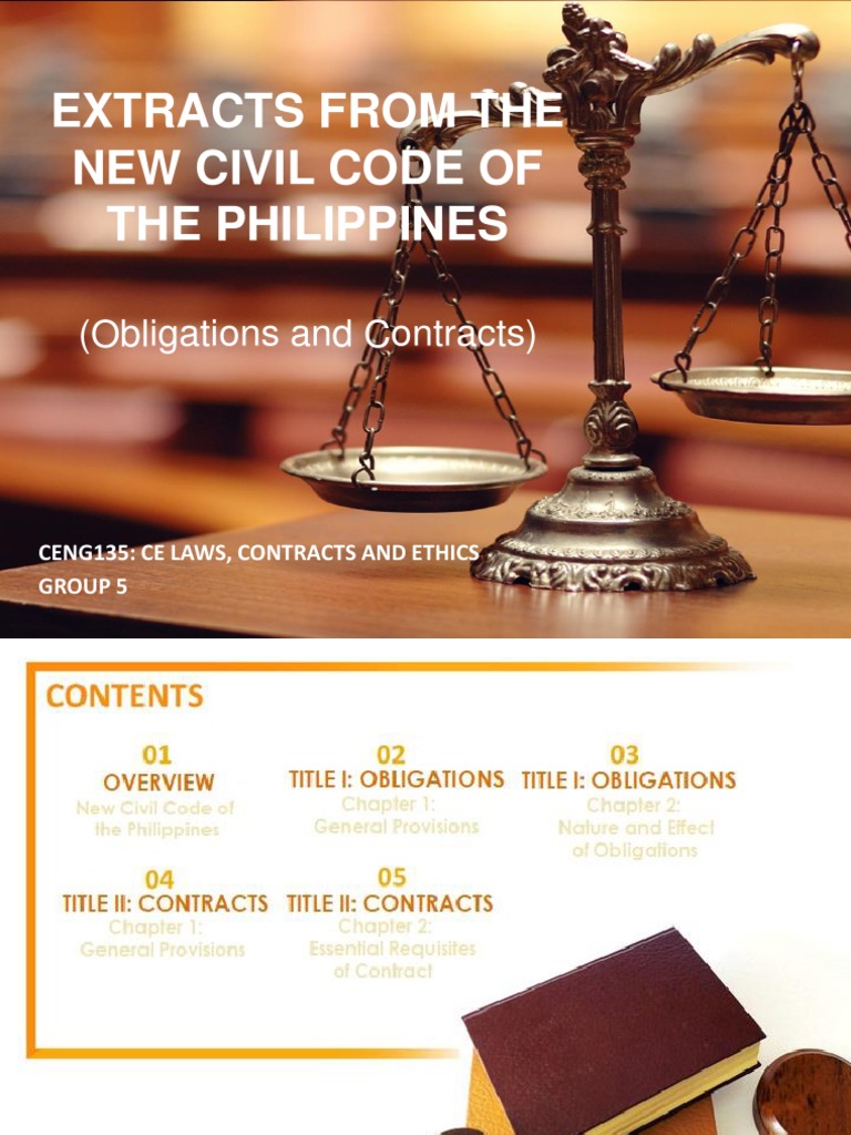 Civil Code: Obligations & Contracts Extracts | PDF | Law Of Obligations ...