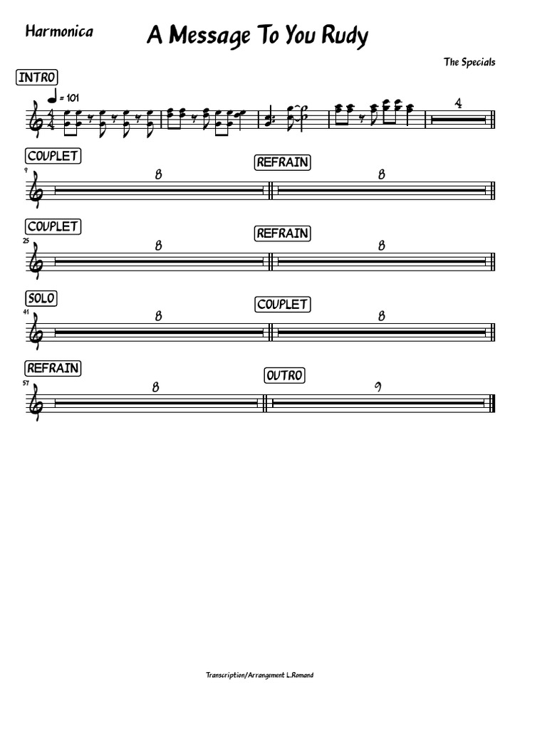 A message to you rudy the specials harmonica pdf