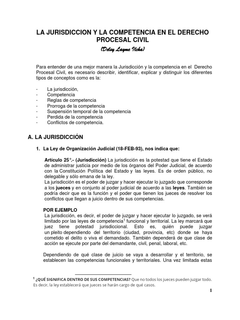 Jurisdicción y Competencia en Bolivia | PDF | Jurisdicción | Juez