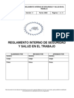 RE-SST-01 REGLAMENTO INTERNO DE  SEGURIDAD Y SALUD EN EL TRABAJO