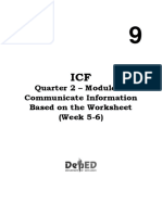 ICF 3 Quarter 2 Module 2 Communicate Information Based On The Worksheet - Passed For Printing