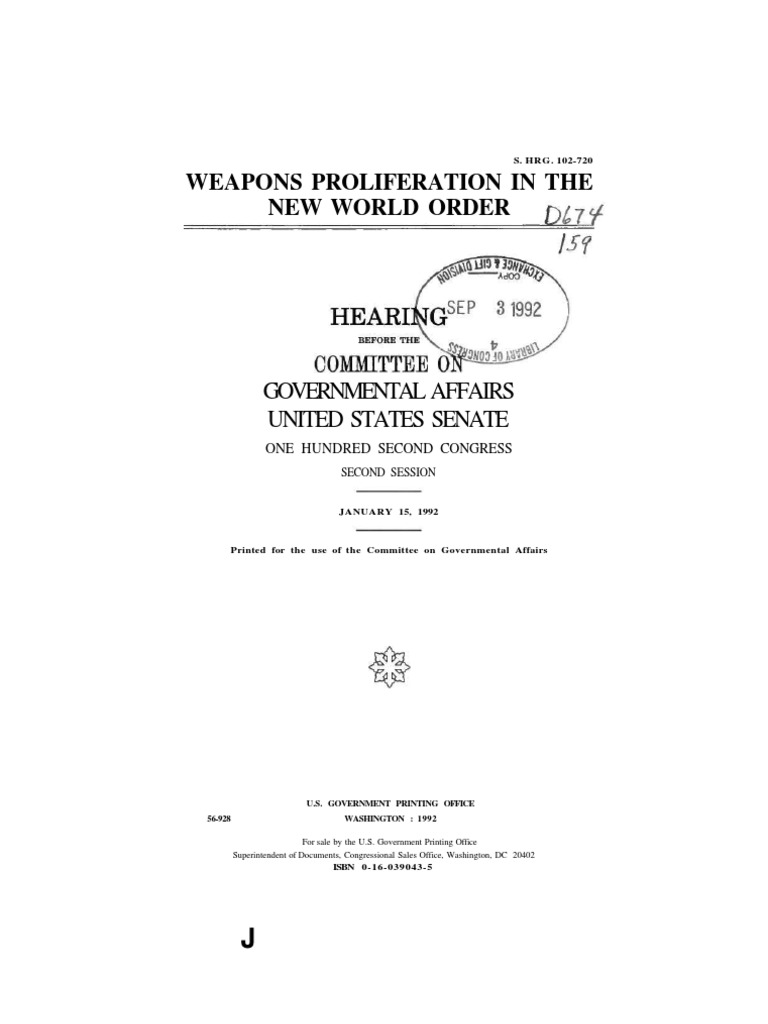 Weapons in The New World Order | PDF