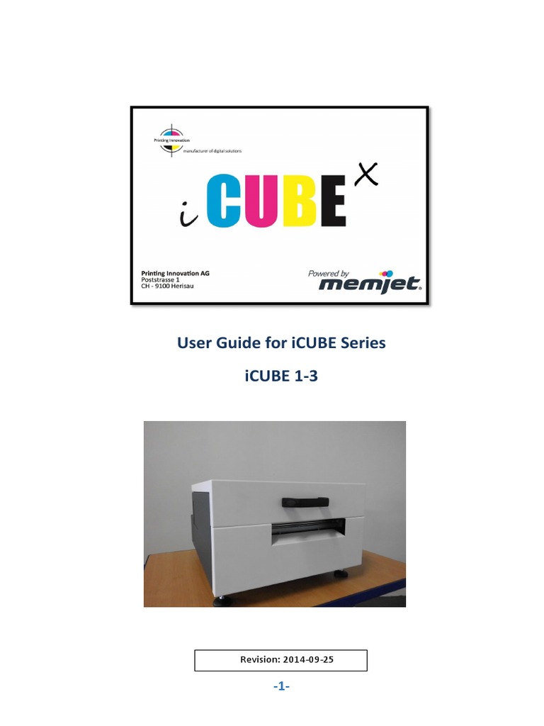 iCUBE 1 2 User Guide English | PDF | Printer (Computing) | Installation ...