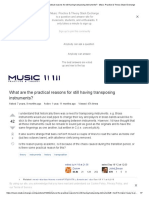Theory - What Are The Practical Reasons For Still Having Transposing Instruments - Music - Practice & Theory Stack Exchange