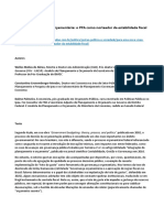 PPA como instrumento para nova visão orçamentária integrando estabilidade fiscal, alocação e distribuição