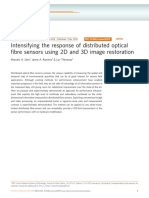 Intensifying the response of distributed optical fibre sensor