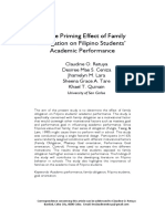 The Priming Effect of Family Obligation On Filipino Students Academic Performance