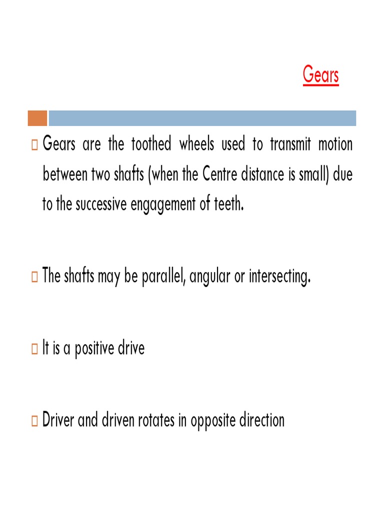 4599 138 Power Transmission Elements Gear and Gear Trains PDF