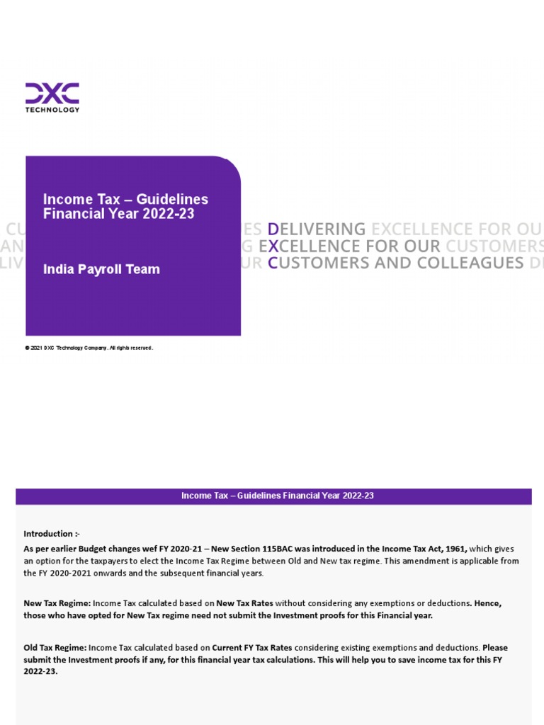 Tax Guidelines Financial Year 202223 PDF Taxes Tax