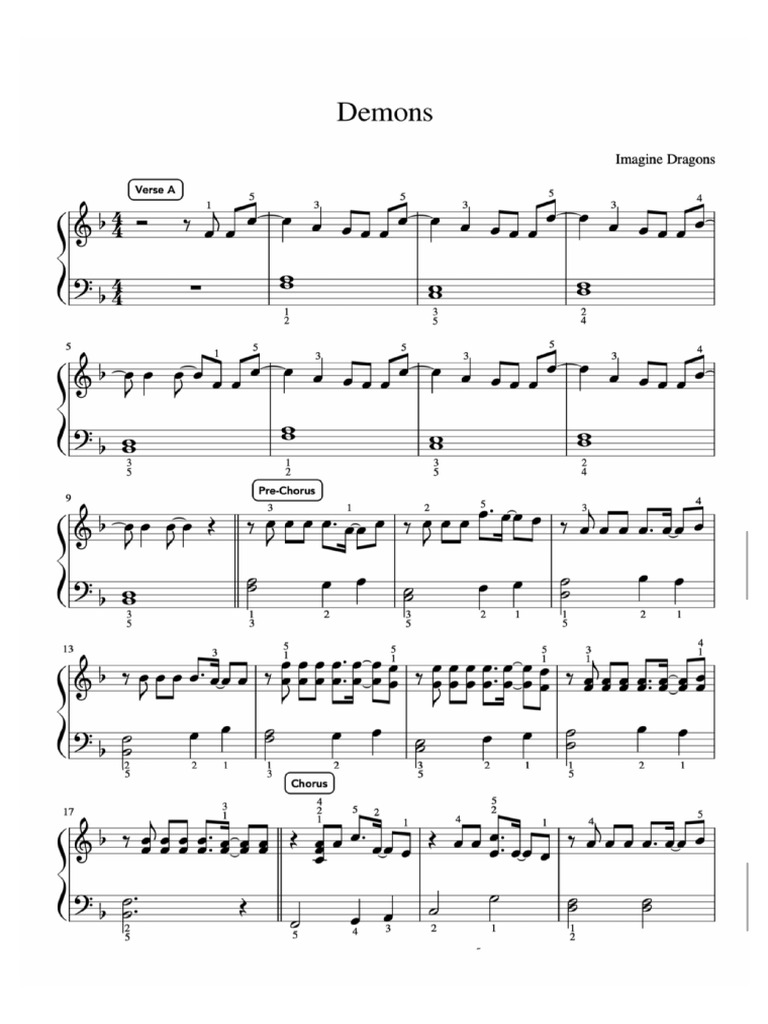 Demons Sheet | PDF