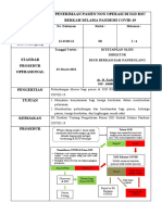 Spo Penerimaan Pasien Igd (Non Operasi Dan Op. Cito) Rsu Berkah Selama Covid-19 2021