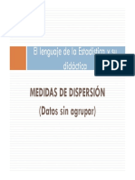 Medidas de dispersión en estadística