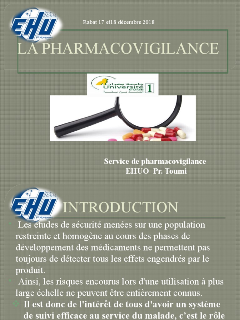 La Pharmacovigilance | PDF | Pharmacovigilance | Effet indésirable