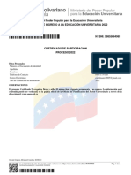 SNI Certificado Participación Proceso 2022