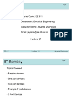 IIT Bombay EE 611 Lecture on Passive Devices