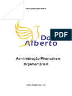 Apostila ADMINISTRAÇÃO FINANCEIRA E ORÇAMENTÁRIA II