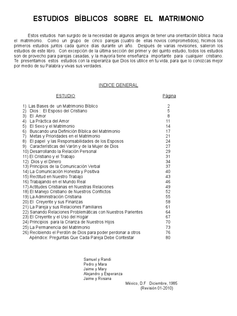 Estudios Bíblicos sobre el Matrimonio | PDF | Cristo (título) | Amor