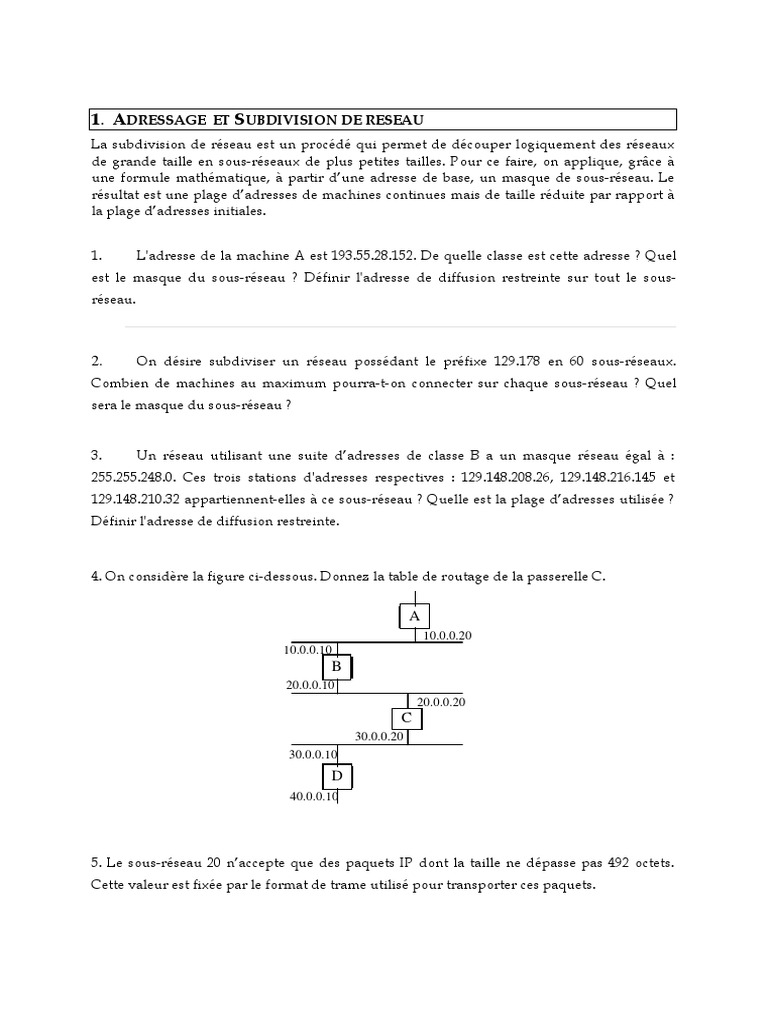 Sous-réseaux et outils de réseau IP | PDF | Protocoles Internet ...