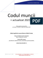 Codul Muncii Actualizat 2023 PDF