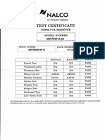 Certificat de Test -DR900 COLORIMETER