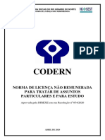 17 NR.2010.07 Norma Licença Não Remunerada 2020 Aprovada Resolução N° 054 2020