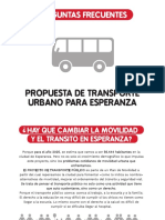Proyecto de Transporte Urbano para Esperanza-Preguntas Frecuentes.