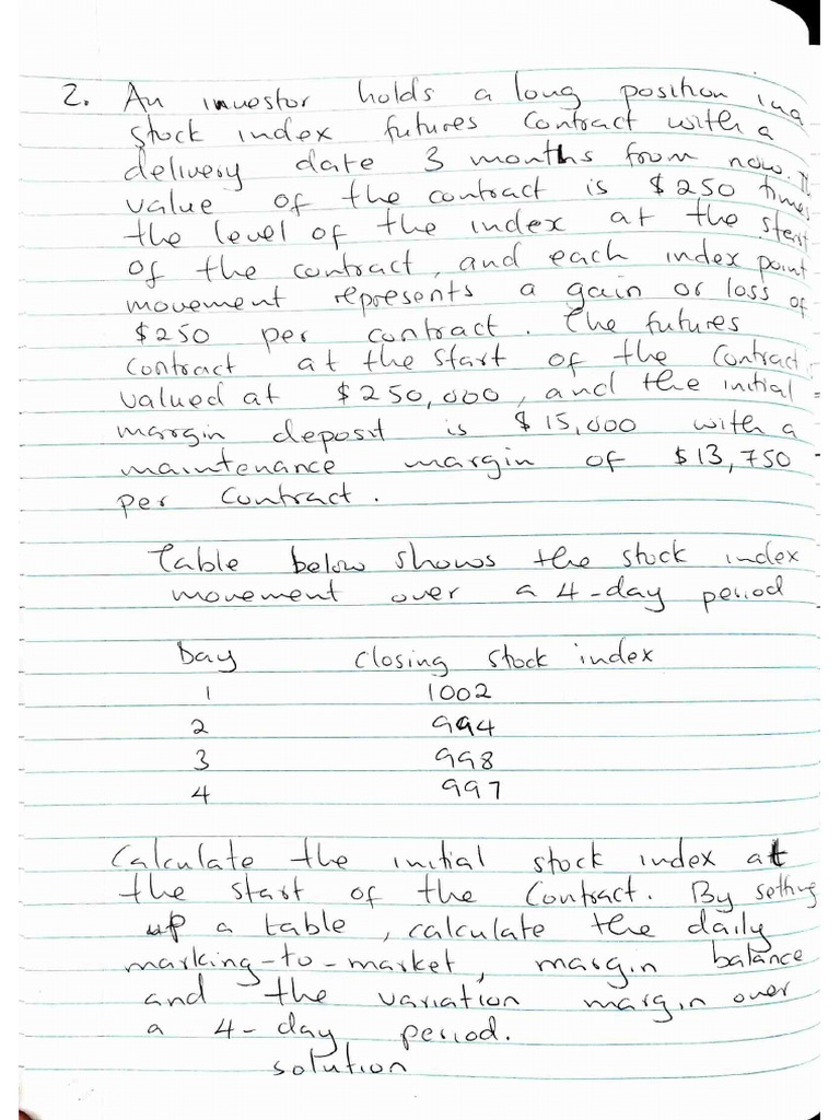 Marking To Market Example PDF